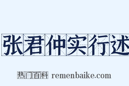 张君仲实行述是什么意思的图片